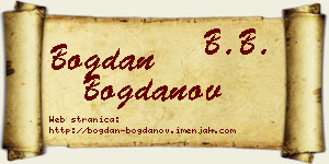Bogdan Bogdanov vizit kartica